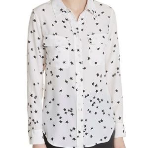 Equipment Star “starry night” silk blouse